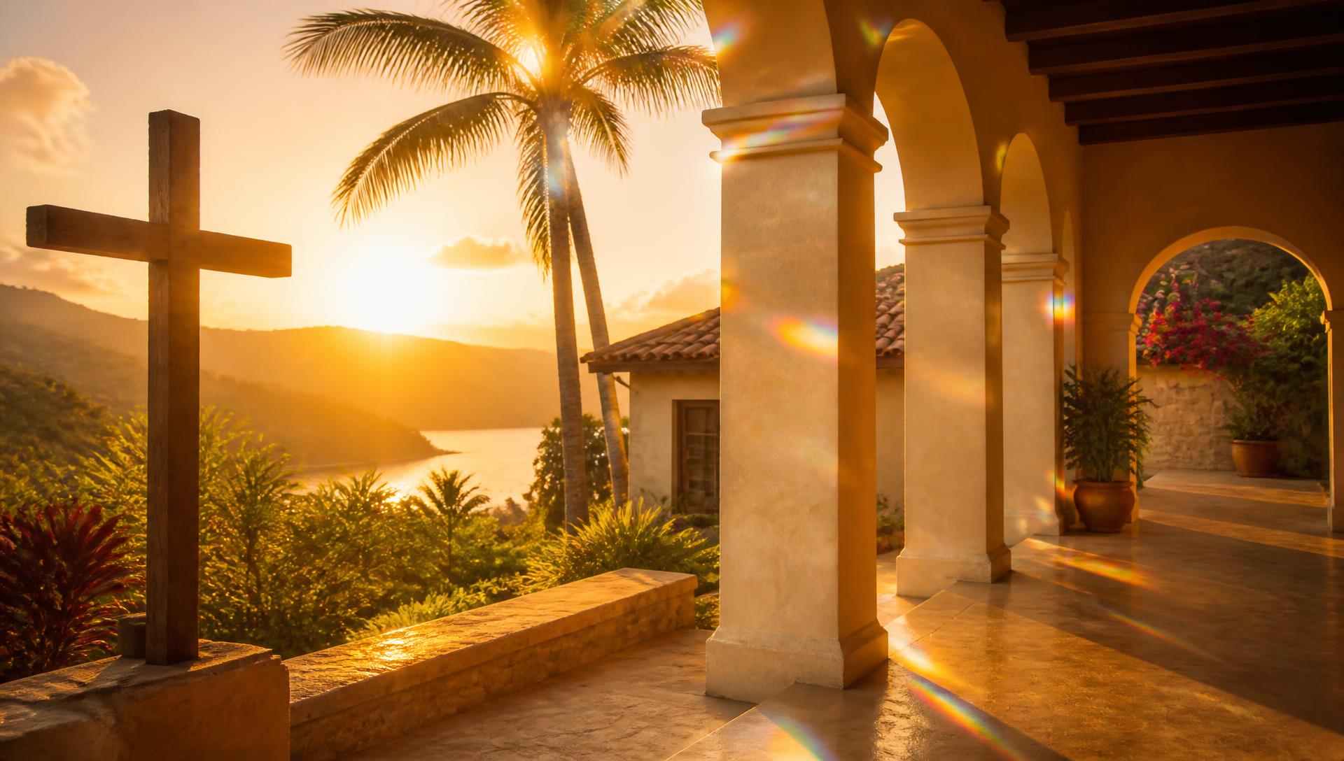 Amanecer sobre la casa de retiros